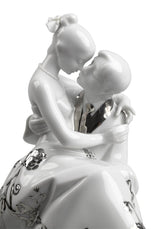 The Happiest Day Couple Figurine, Silver Luster
